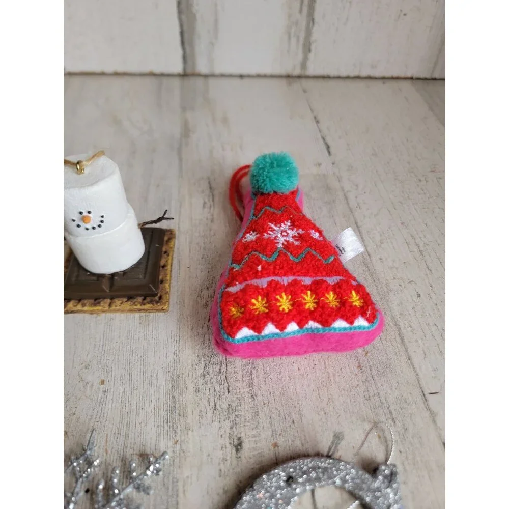 Snowman s'more glitter‎ snowflake Bell variety ornament Xmas set